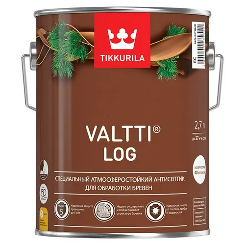 Антисептик TIKKURILA VALTTI LOG EC, 2,7л