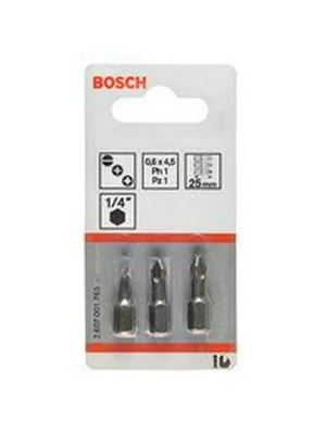 Набор бит BOSCH PZ1,2,3, XH, 25мм, 3шт