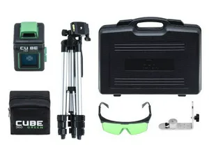 Нивелир (уровень) лазерный ADA CUBE 360 GREEN Ultimate Edition +штатив +кейс +мишень