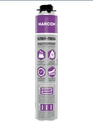 Пена-клей MARCON Мастерплит полиуретановая  (-10+35) 1000мл