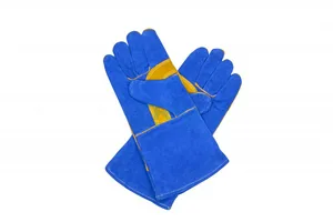 Краги сварщика спилковые, синие САПФИР W-007 BС