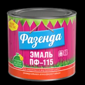 Эмаль ПФ-115 Фазенда, чёрная, 1,9кг