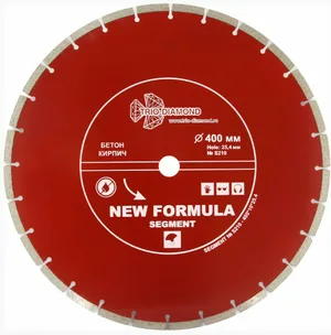 Диск алмазный отрезной 400*10*25,4 TRIO-DIAMOND New formula сегментный