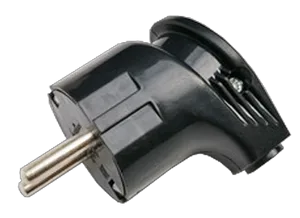 Вилка угловая с з/к 16А черная 4210 IN HOME