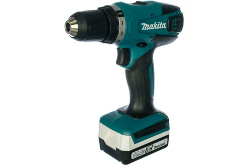 Дрель-шуруповерт аккум MAKITA DF347DWLE 14.4В,2х1.5АчLi-ion,БЗП-10мм чем,фонарь,G-серия
