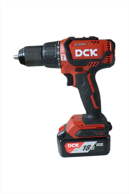 Дрель-шуруповерт аккум бесщеточная ударная DCK KDJZ05-13, 18В, 2*4А/ч, 60нм, кейс