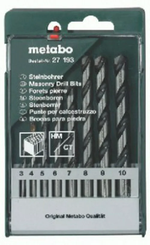 Набор сверл по камню METABO, 8шт