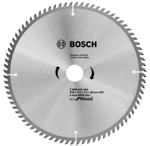 Диск пильный BOSCH ECO WO, 254х30 мм 80зуб