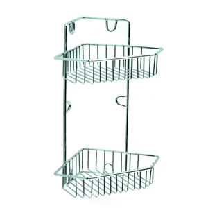 Полка Аквалиния угловая 2-ая, хром, Х-001