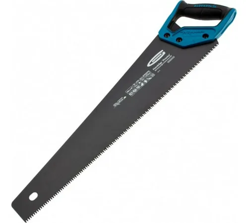 Ножовка Gross по дереву "PIRANHA", 500 мм, 7 TPI, 3D-зуб, тефл. покр.полотна, 2-х комп. рук-ка
