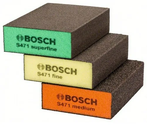 Набор шлифовальных губок BOSCH 69x97x26мм,M/F/SF,B.f. Flat, 3шт.