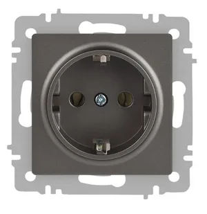Розетка ЭРА Intro Accent 6-202-09 2P+E Schuko, 1-ая с/з, 16А, механизм, титан