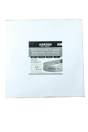 Лента пильная по дереву Кратон, средний зуб 2560 х 12,5 х 0,5 мм 6TPI