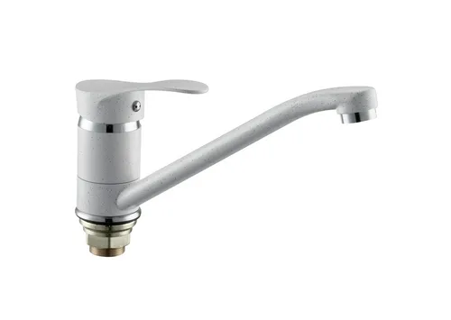 Смеситель для кухни I-TECH, TAURUS 40, однорычажный, белый, гайка