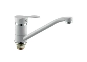 Смеситель для кухни I-TECH, TAURUS 40, однорычажный, белый, гайка