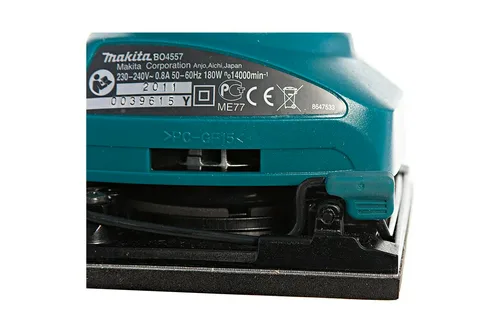 Машина шлифовальная плоск MAKITA BO 4557, 200Вт,114х140мм,14000об\м,ампл-1.5мм,0.9кг,кор,п\сборник,зажим