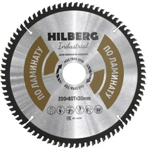 Диск пильный по ламинату Hilberg Industrial HL200 200*30*80Т