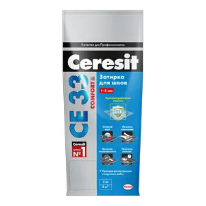 Затирка Ceresit СЕ33 1-6мм, темно-коричневый, 2кг