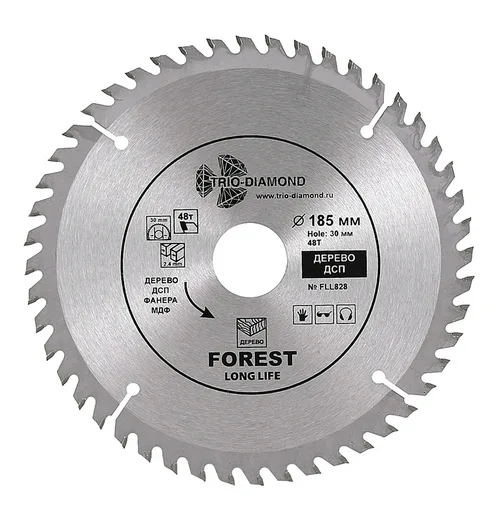 Диск пильный по дереву TRIO-DIAMOND серия Forest 185*30/20/16*48Т