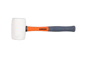 Киянка фиберглассовая обрезиненная рукоятка Кратон 0,90 кг белая