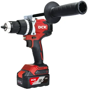 Дрель-шуруповерт аккум бесщеточная ударная DCK KDJZ03-13, 18В  2*4А/ч, 120нм кейс