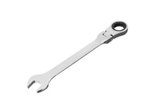 Ключ MATRIX комбинированный трещоточный, 27мм, CrV, шарнирный, зерк.хром