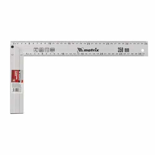 Угольник Matrix, 350 мм, алюминиевый, литой