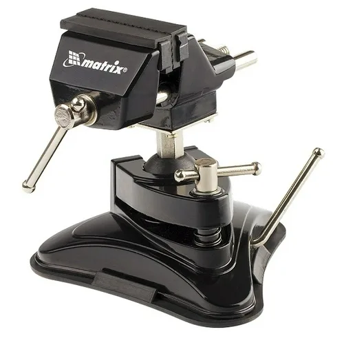 Тиски MATRIX, настольные, резин вакуумная присоска, шарнирный механ, шир рабочих губок 70мм