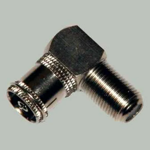 СоеденительTV Rexant 05-4312-4 гнездо F - гнездо TV угловой, мама мет. угл. под гайку