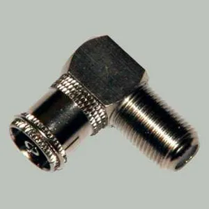 СоеденительTV Rexant 05-4312-4 гнездо F - гнездо TV угловой, мама мет. угл. под гайку