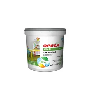 Эмаль универсальная Ореол акриловая глянцевая белая 0.9кг
