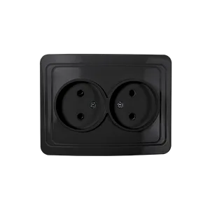 Розетка CLASSICO 2-ая черная 2102B IN HOME