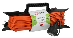 Удлинитель ЭРА силовой UFX-1-2x0.75-30m- IP44 на рамке  б/з 1 гн 30м ПВС 2х0.75