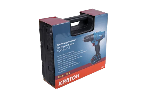 Дрель-шуруповерт аккумуляторная Кратон CD-12-Li-1,5
