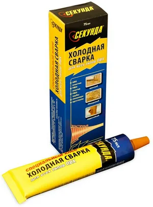 Клей Секунда холодная сварка для всех типов ПВХ и линолеума 75 мл