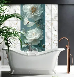 Панель ПВХ пластик Дискавери цифровая печать Цветочное кружево (1компл=4шт) 2700х250х8мм