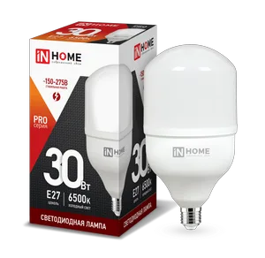 Лампа светодиодная LED-HP-PRO 30Вт 230В Е27 6500К 2700Лм IN HOME