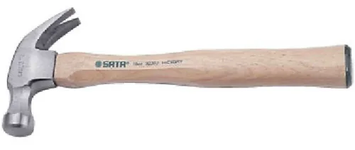 Молоток-гвоздодер Sata с деревянной ручкой 0,67 кг S92325