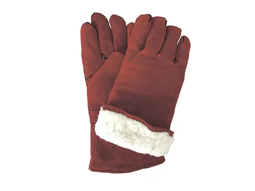 Краги сварщика спилковые, пятипалые, утепленные искусственным мехом