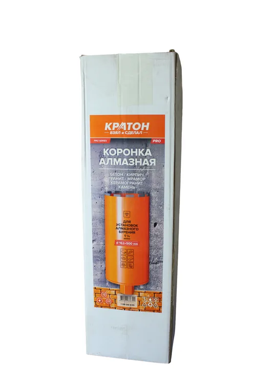 Коронка алмазная КРАТОН (162х500 мм; 1 1/4") для установок алмазного бурения