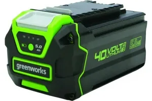 Аккумулятор Greenworks, G40HP5, 40В, 5.0 Ач, Li-ion, слайдер