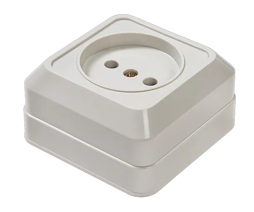 Розетка BOLLETO 1-ая накладная белая 7022 IN HOME