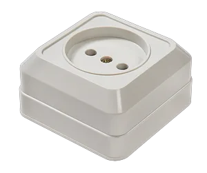 Розетка BOLLETO 1-ая накладная белая 7022 IN HOME