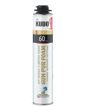 Пена монтажная KUDO TREND WINDOW 60 литров зимняя, 1000мл