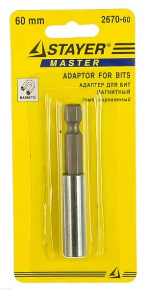 Адаптер для бит STAYER  60 мм, магнитный.