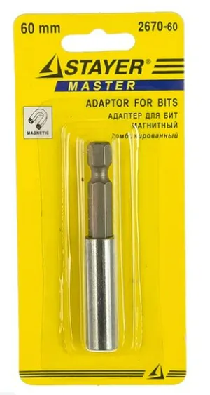 Адаптер для бит STAYER  60 мм, магнитный.