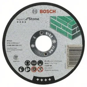 Диск отрезной по камню BOSCH, 115мм