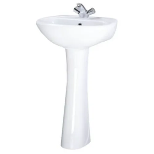 Раковина с пъедесталом СОНАТА с переливом Ш540*В870*Г485мм, Santeri