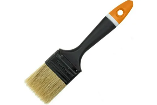 Кисть РемоКолор/Hobbi Олимп плоск, для всех видов ЛКМ, нат щетина, пластиковая ручка, 1-25мм