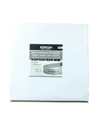 Лента пильная по дереву Кратон, крупный зуб 2560 х 12,5 х 0,5 мм 4TPI